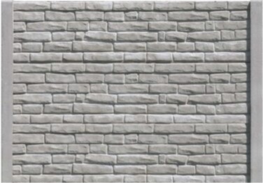 Betonzaun Ziegel – Musterbild