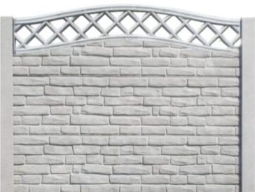 Betonzaun Ziegel Bogen – Musterbild (SET 31)