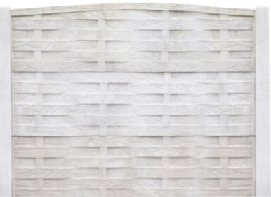 Betonzaun Flecht Holz Bogen – Musterbild (SET 17)