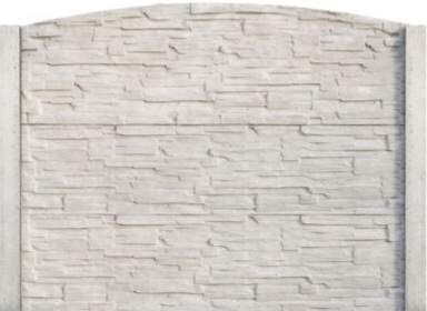 Betonzaun Bruchstein Bogen – Musterbild (SET 05)