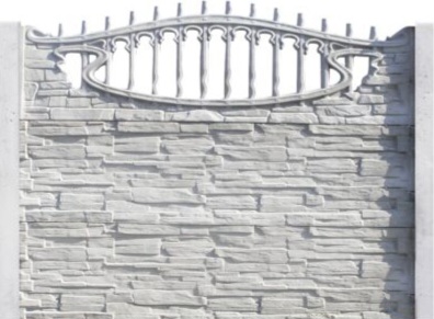 Betonzaun Bruchstein Offen #1 – Musterbild (SET 08)