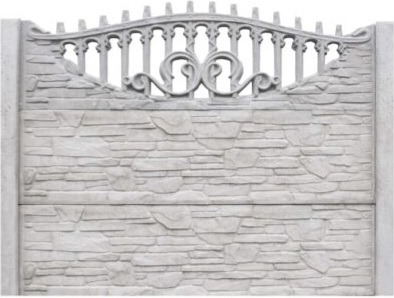 Betonzaun Naturstein Offen #3 – Musterbild (SET 11)