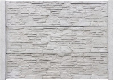 Betonzaun Naturstein – Musterbild (SET 26)