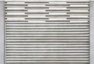 Betonzaun Lamellen Offen – Musterbild (SET 43)