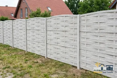 Betonzaun Flecht Holz Bogen – Beispielbild
