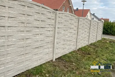 Betonzaun Flecht Holz Bogen – Beispielbild