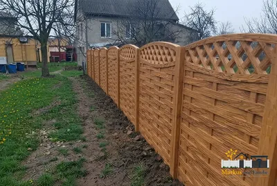 Betonzaun Flecht Holz Offen Bogen – Beispielbild