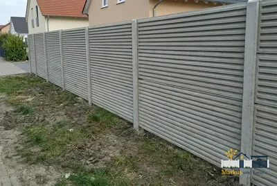 Betonzaun Lamellen – Beispielbild