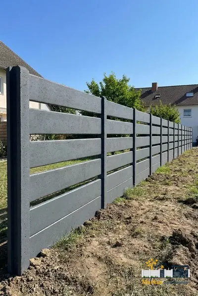 Betonzaun Linea Horizont Offen – Beispielbild