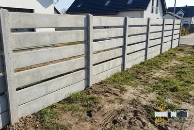 Betonzaun Linea Horizont Offen – Beispielbild