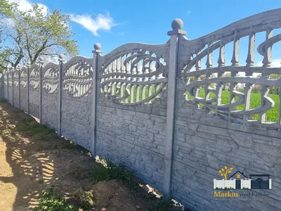 Betonzaun Naturstein Offen #1 – Beispielbild