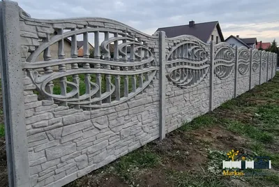 Betonzaun Naturstein Offen #1 – Beispielbild