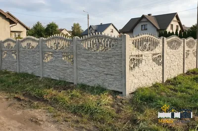 Betonzaun Naturstein Offen #2 – Beispielbild