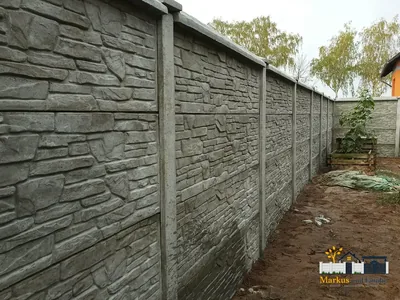 Betonzaun Naturstein – Beispielbild