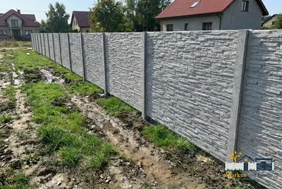Betonzaun Sandstein – Beispielbild