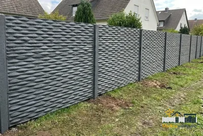 Betonzaun Wave Struktur – Beispielbild