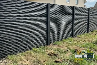 Betonzaun Wave Struktur – Beispielbild