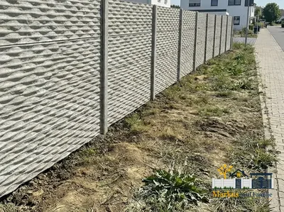 Betonzaun Wave Struktur – Beispielbild