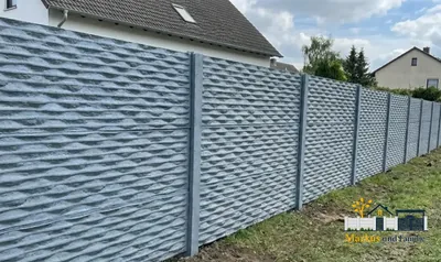 Betonzaun Wave Struktur – Beispielbild