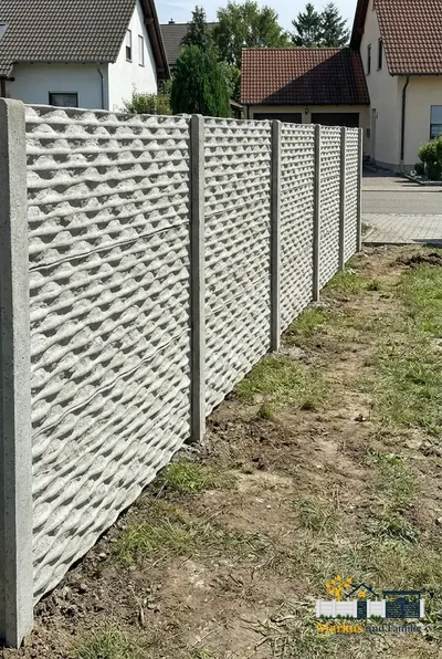 Betonzaun Wave Struktur – Beispielbild