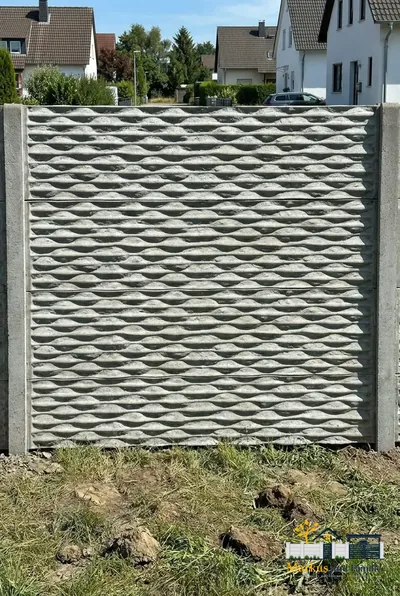 Betonzaun Wave Struktur – Beispielbild