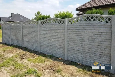 Betonzaun Ziegel Bogen – Beispielbild