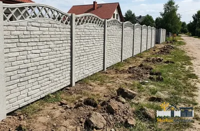 Betonzaun Ziegel Bogen – Beispielbild