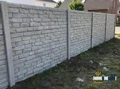 Betonzaun Ziegel – Beispielbild