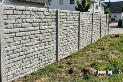 Betonzaun Ziegel – Beispielbild