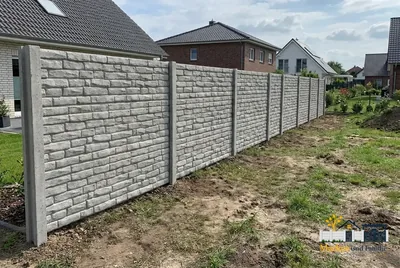 Betonzaun Ziegel – Beispielbild