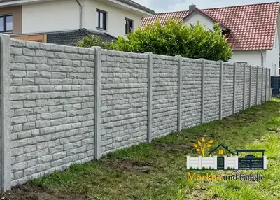 Betonzaun Ziegel – Beispielbild