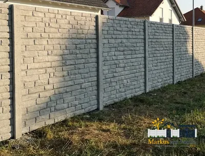 Betonzaun Ziegel – Beispielbild